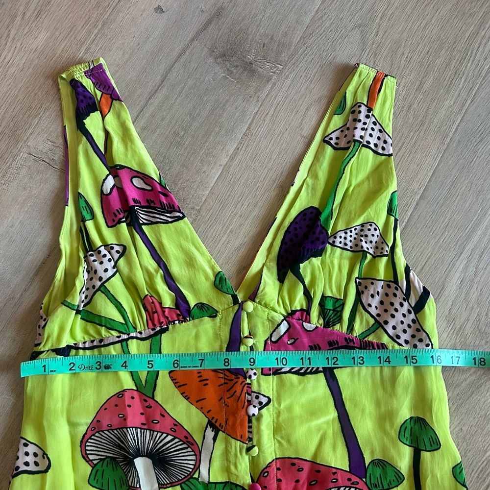 FARM Rio Lime Mushrooms Midi Dress - Picture 8 of 8